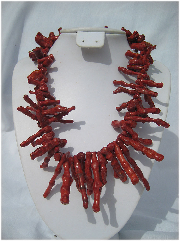 Bamboo coral branch necklace